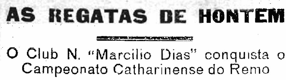 Título estadual de remo do Marcílio Dias em 1925